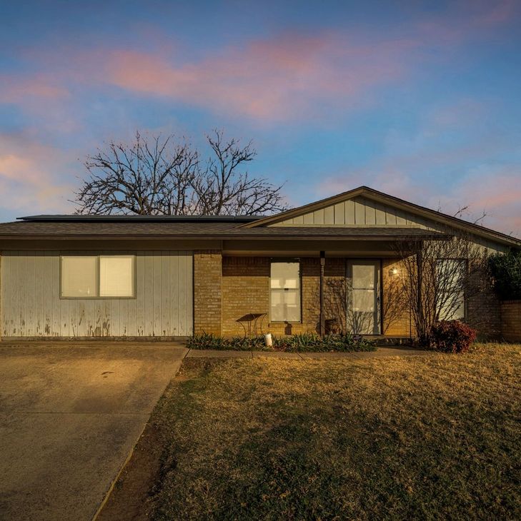 Professionally photographed single-story home in Denton, Texas